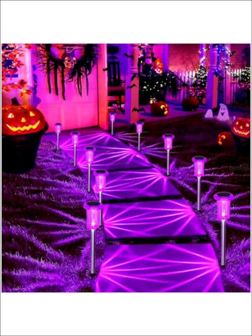 10 Pack Solar Halloween Lights Outdoor Waterproof Path Decor Starburst